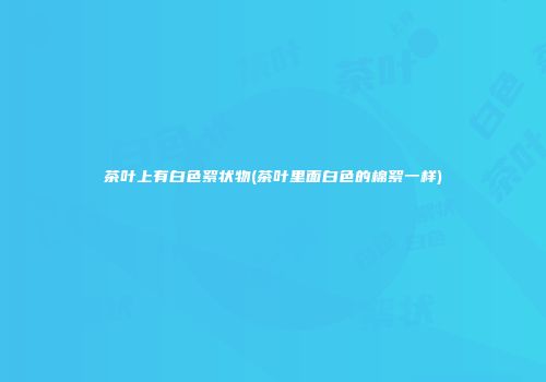 茶叶上有白色絮状物(茶叶里面白色的棉絮一样)
