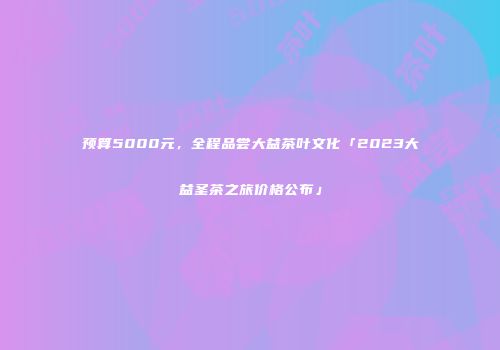 预算5000元，全程品尝大益茶叶文化「2023大益圣茶之旅价格公布」