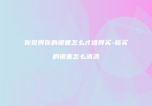 你觉得你的银壶怎么才值得买-新买的银壶怎么清洗