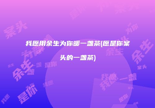 我愿用余生为你暖一盏茶(愿是你案头的一盏茶)