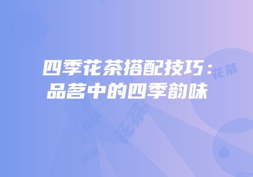四季花茶搭配技巧：品茗中的四季韵味