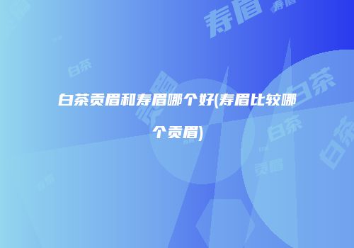 白茶贡眉和寿眉哪个好(寿眉比较哪个贡眉)