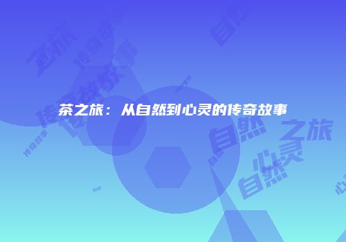 茶之旅：从自然到心灵的传奇故事