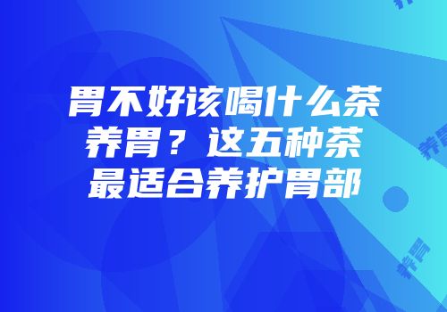 胃不好该喝什么茶养胃？这五种茶最适合养护胃部