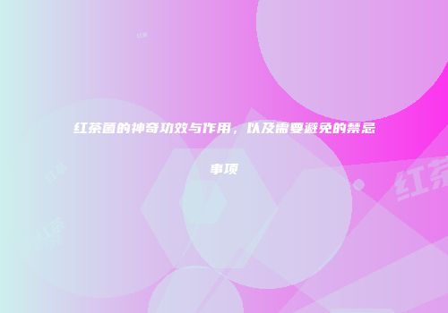 红茶菌的神奇功效与作用，以及需要避免的禁忌事项