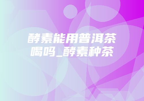 酵素能用普洱茶喝吗_酵素种茶