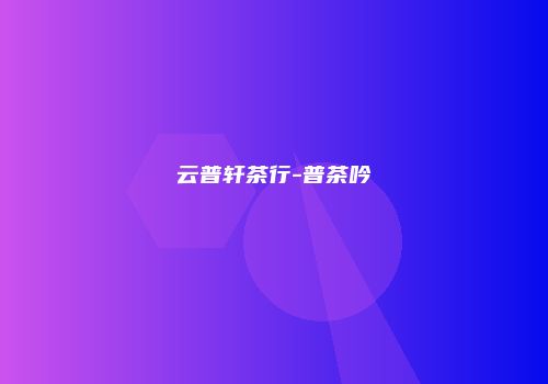 云普轩茶行-普茶吟