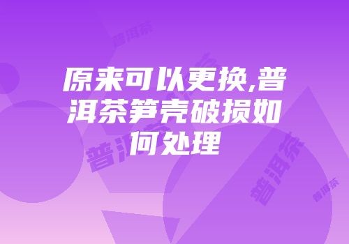 原来可以更换,普洱茶笋壳破损如何处理