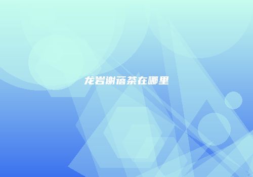 龙岩谢蓓茶在哪里