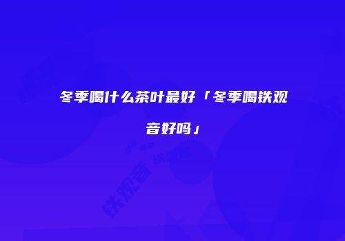 冬季喝什么茶叶最好「冬季喝铁观音好吗」