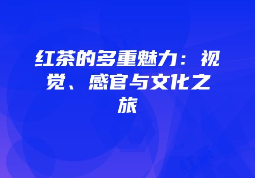 红茶的多重魅力：视觉、感官与文化之旅