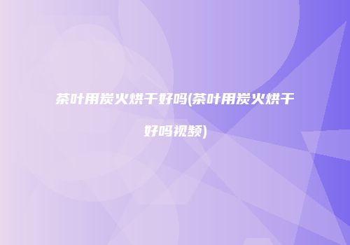 茶叶用炭火烘干好吗(茶叶用炭火烘干好吗视频)