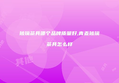 玻璃茶具哪个品牌质量好,青麦玻璃茶具怎么样