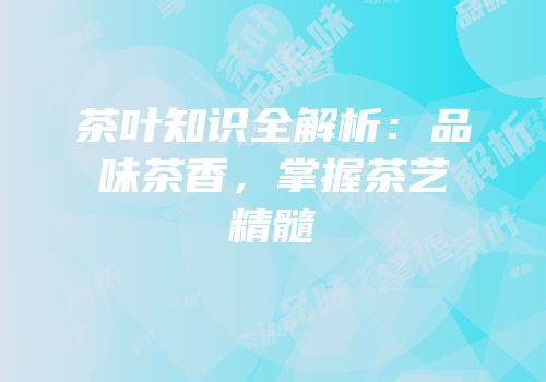 茶叶知识全解析：品味茶香，掌握茶艺精髓