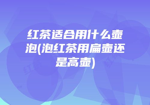 红茶适合用什么壶泡(泡红茶用扁壶还是高壶)