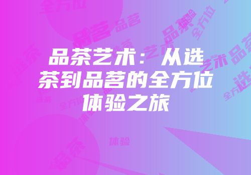 品茶艺术：从选茶到品茗的全方位体验之旅