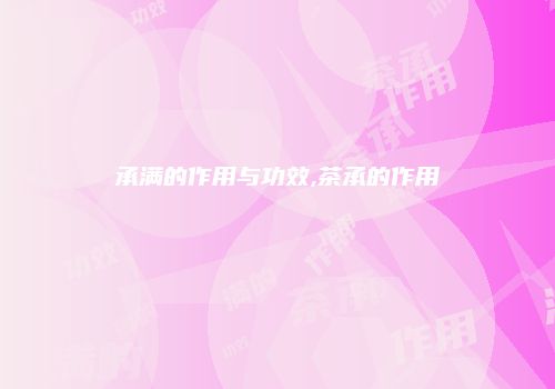 承满的作用与功效,茶承的作用