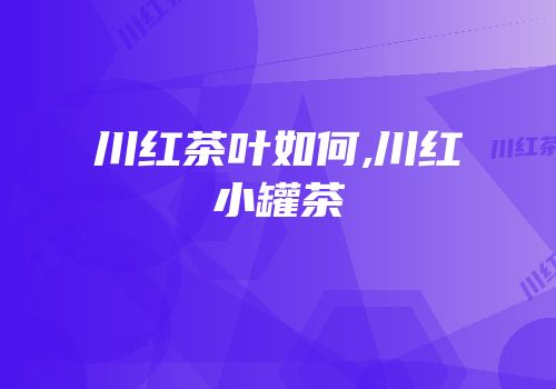 川红茶叶如何,川红小罐茶