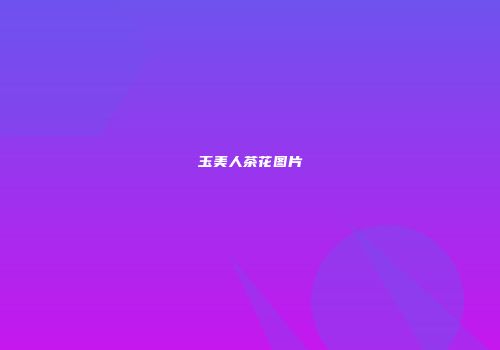 玉美人茶花图片