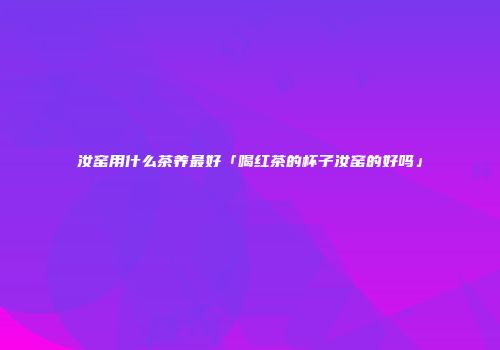 汝窑用什么茶养最好「喝红茶的杯子汝窑的好吗」