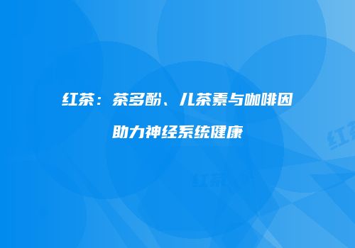 红茶：茶多酚、儿茶素与咖啡因助力神经系统健康