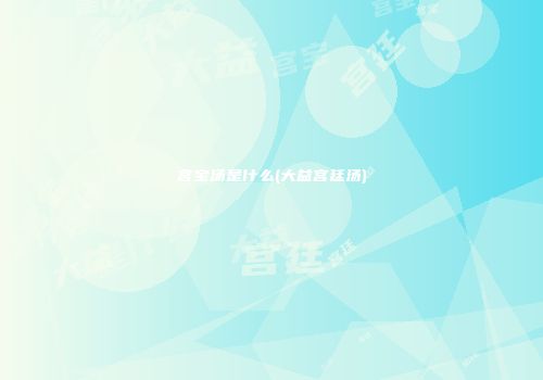 宫宝汤是什么(大益宫廷汤)