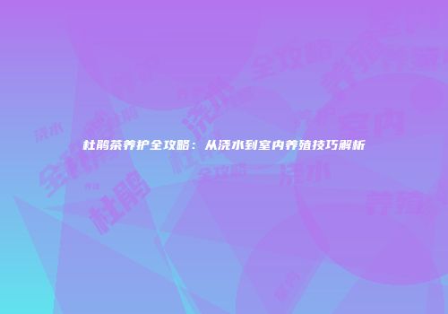杜鹃茶养护全攻略：从浇水到室内养殖技巧解析