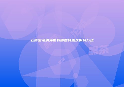 云南沱茶的外形有哪些特点及保持方法