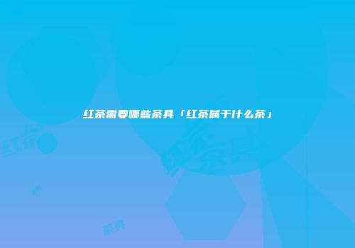 红茶需要哪些茶具「红茶属于什么茶」