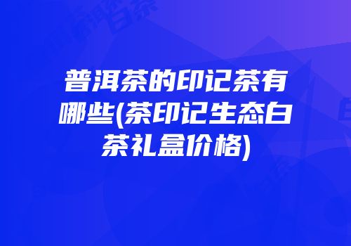 普洱茶的印记茶有哪些(茶印记生态白茶礼盒价格)