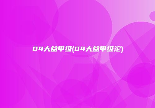 04大益甲级(04大益甲级沱)