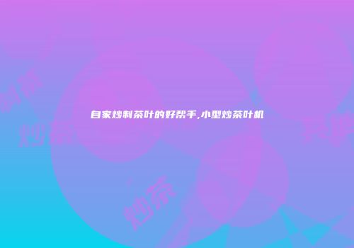 自家炒制茶叶的好帮手,小型炒茶叶机