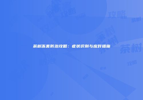 茶树冻害防治攻略：症状识别与应对措施