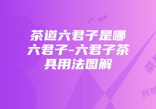 茶道六君子是哪六君子-六君子茶具用法图解