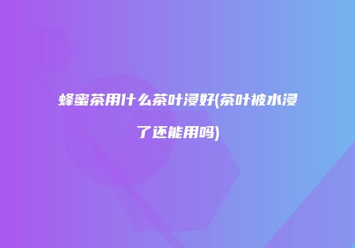 蜂蜜茶用什么茶叶浸好(茶叶被水浸了还能用吗)