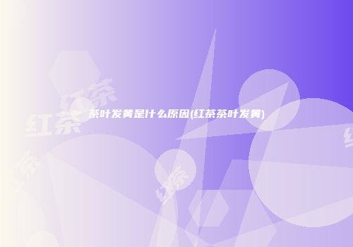 茶叶发黄是什么原因(红茶茶叶发黄)