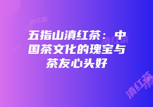 五指山滇红茶：中国茶文化的瑰宝与茶友心头好