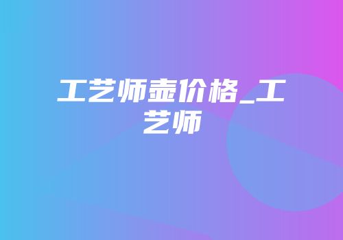 工艺师壶价格_工艺师