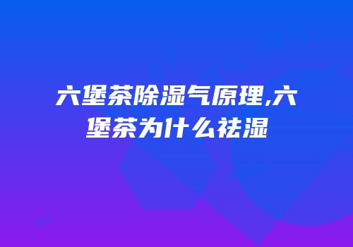 六堡茶除湿气原理,六堡茶为什么祛湿