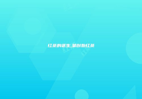 红茶的诞生,邹创始红茶