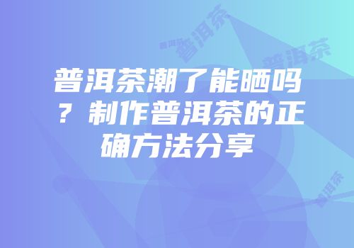 普洱茶潮了能晒吗？制作普洱茶的正确方法分享