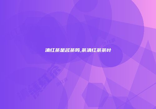 滇红茶是名茶吗,茶滇红茶茶叶