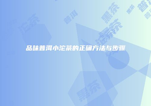 品味普洱小沱茶的正确方法与步骤
