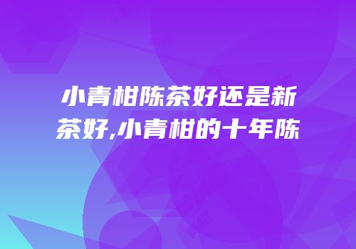 小青柑陈茶好还是新茶好,小青柑的十年陈