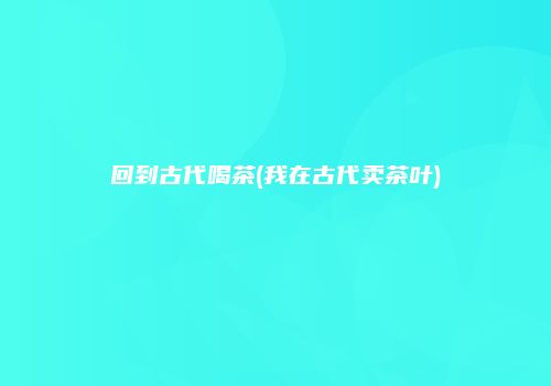 回到古代喝茶(我在古代卖茶叶)
