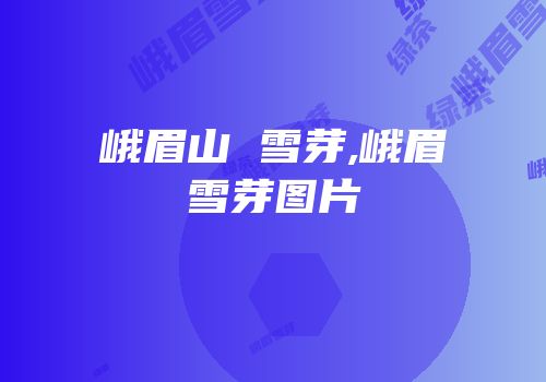 峨眉山 雪芽,峨眉雪芽图片