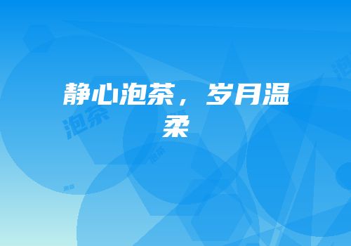 静心泡茶，岁月温柔