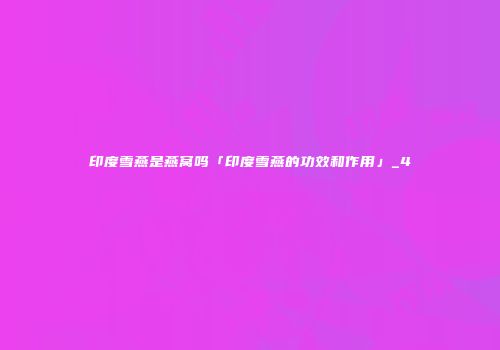 印度雪燕是燕窝吗「印度雪燕的功效和作用」_4