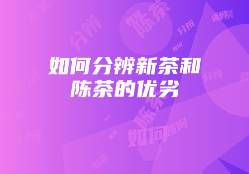 如何分辨新茶和陈茶的优劣