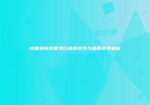 底槽清紫砂壶泡红茶的优势与适用茶类解析